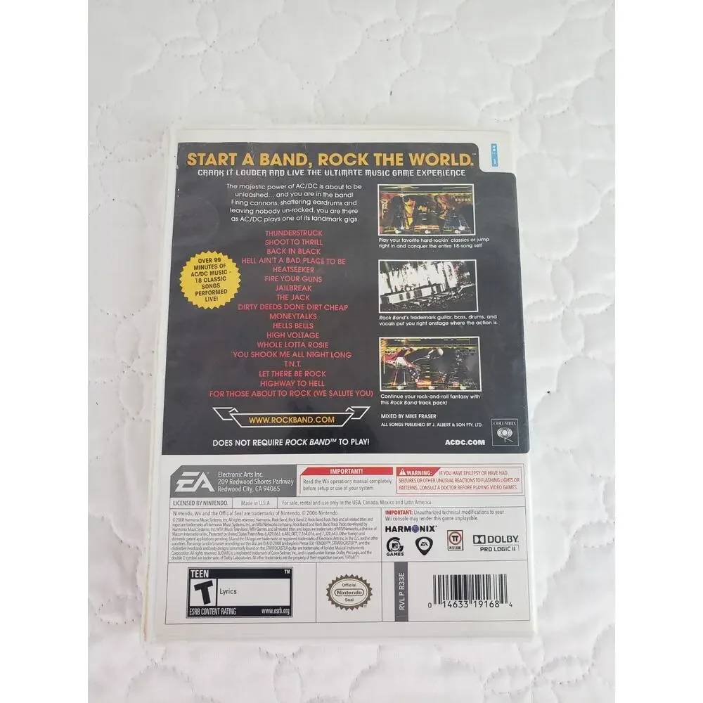 AC/DC Live: Rock Band Track Pack Nintendo Wii 2008